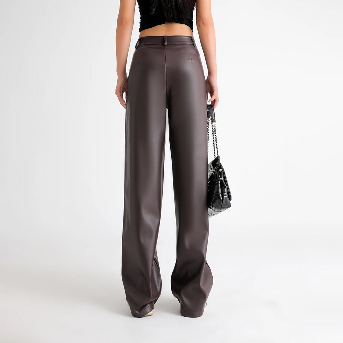 FROA WEAR – moteriškos flisu pašiltintos elastingos odinės kelnės